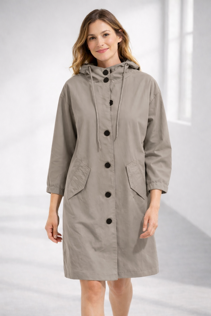 | Mid-Length Casual Hooded Jacket