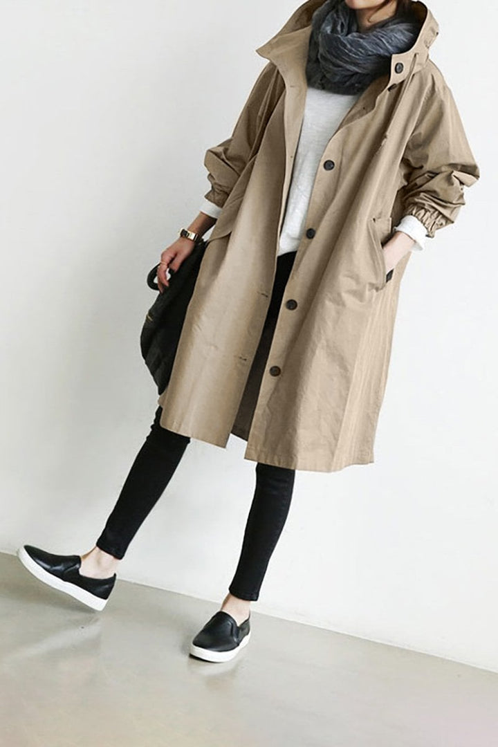 | Mid-Length Casual Hooded Jacket