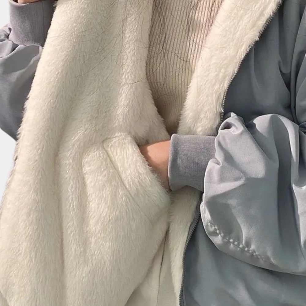 | Oversized Sherpa Lining Winter Bomber Jacket