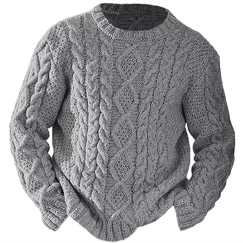 Ellis | Cable Knit Sweater with Round Neck