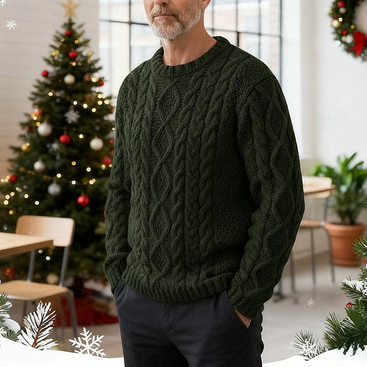 Ellis | Cable Knit Sweater with Round Neck