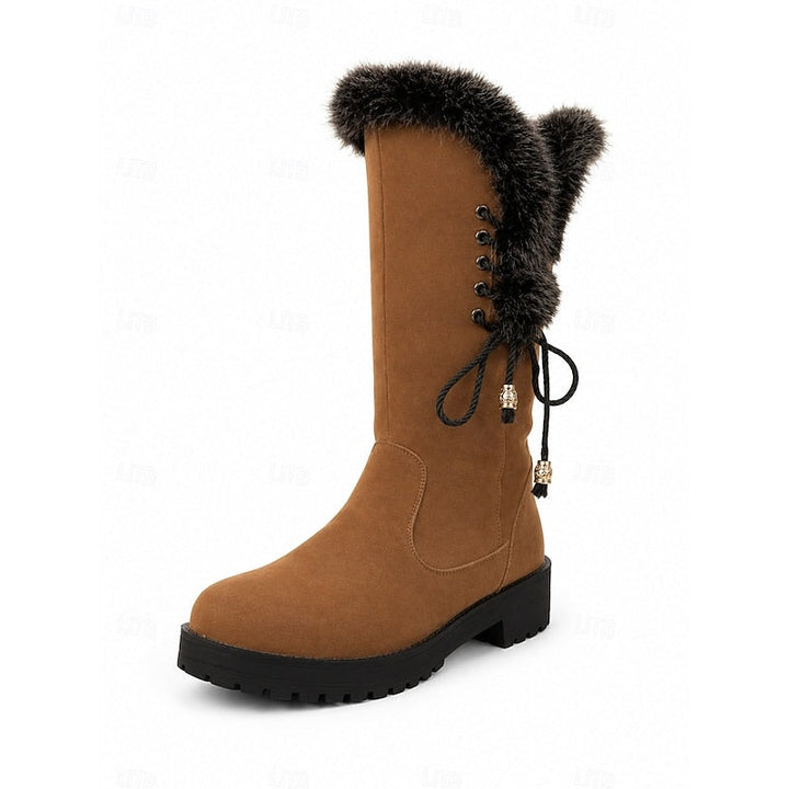 Adriana | Knee-High Winter Boots with Fur Trim