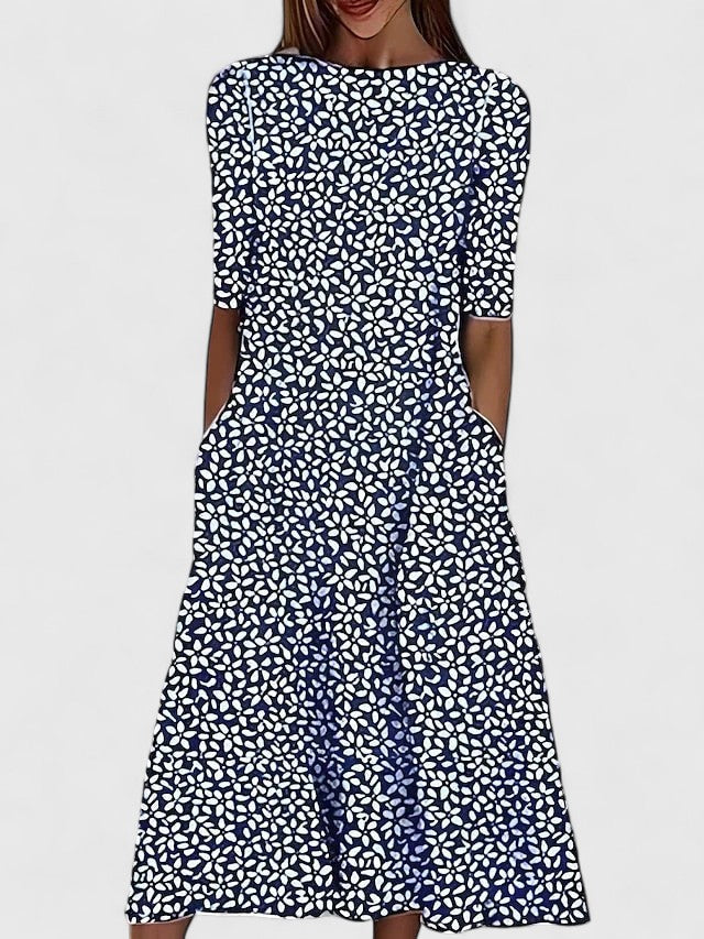 Super Extravagant Illustrious Floral Print Satin Crepe Georgette Embellishment Midi Dress